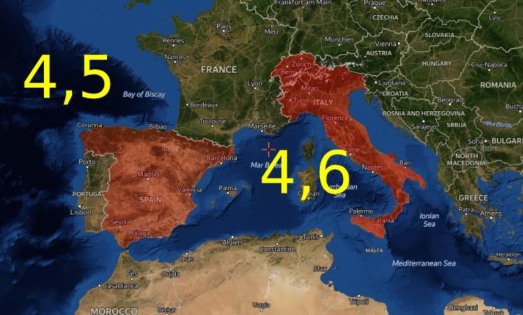sismo españa e italia