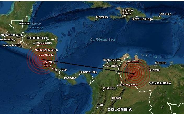Sismo en Venezuela y Nicaragua