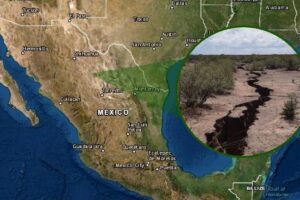 Falla geológica en Jiménez México
