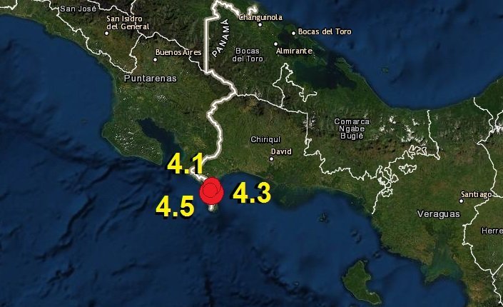 Sismo en Panamá y Costa Rica