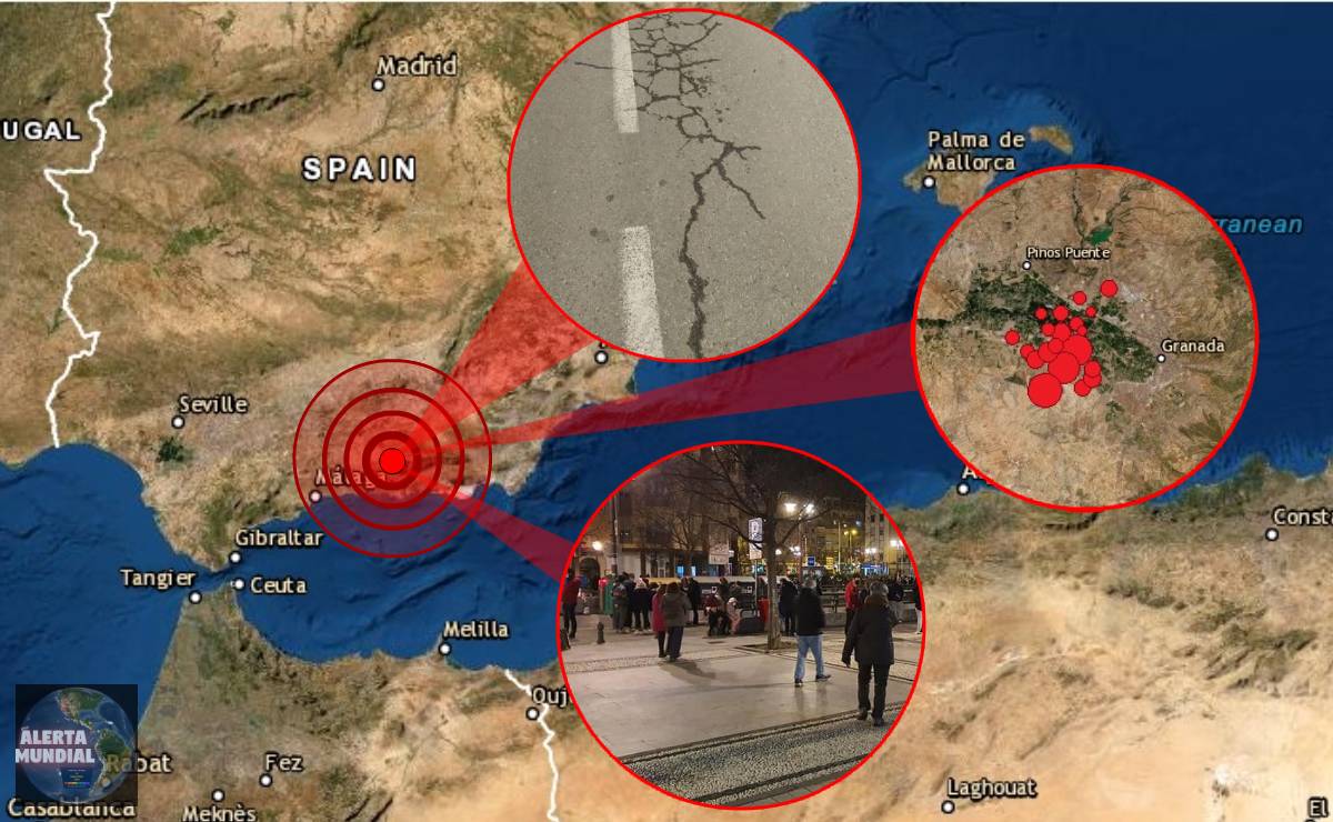 3 fuertes sismos seguido de 17 replicas estremece Granada en una hora..