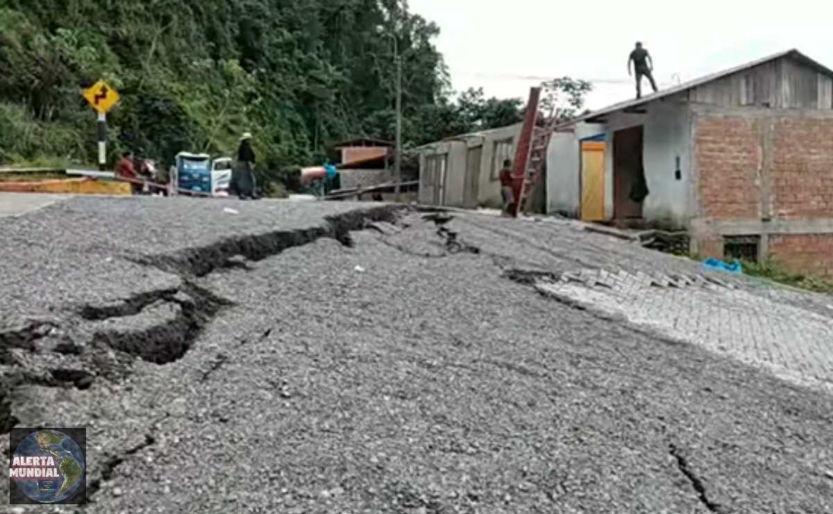 Aparece grieta en San Gaban, Puno del Perú