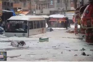 Granizo en Sucre, Bolivia