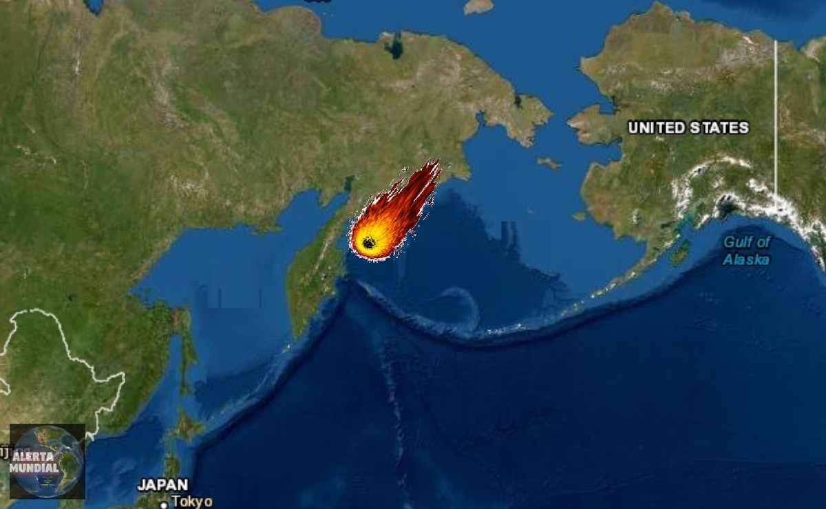 Meteorito en Kamchatka al este de Rusia