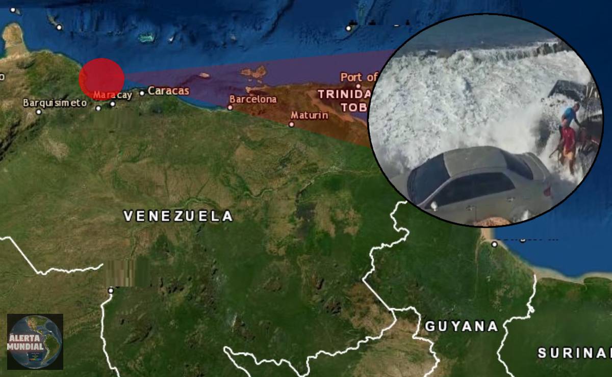 Se sale el mar en Carabobo de Venezuela