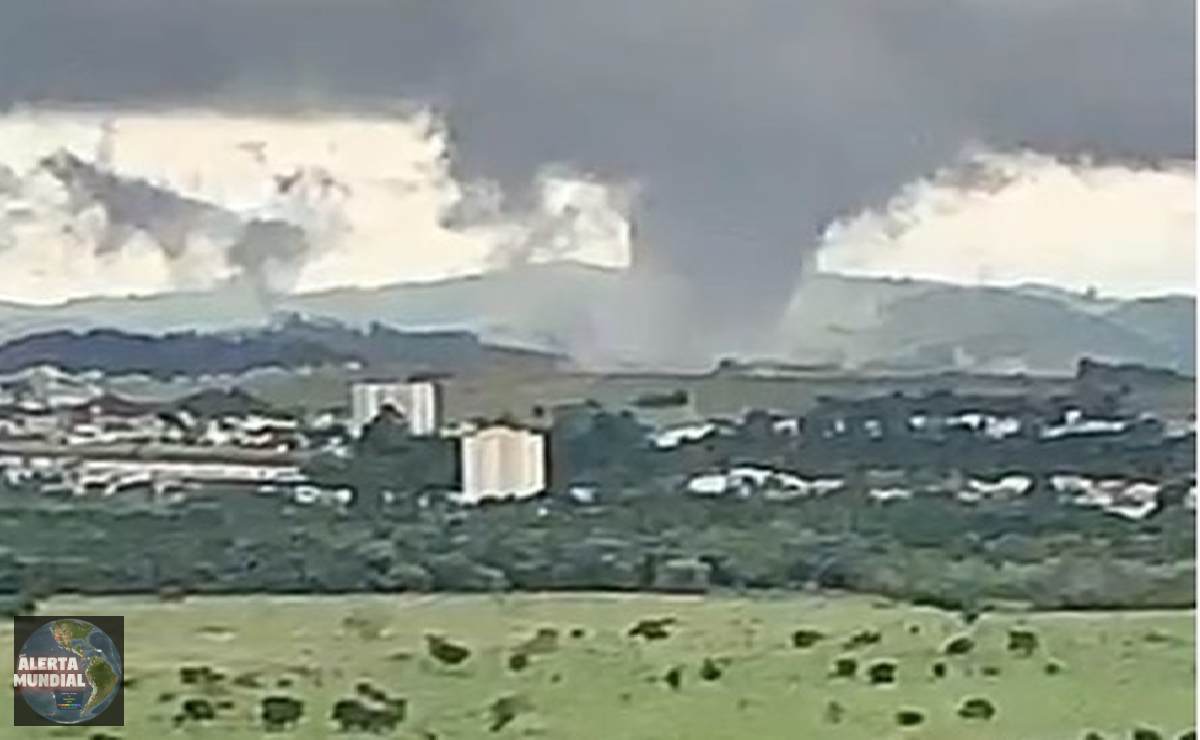 Enorme Tornado y microexplosiones azota Brasil