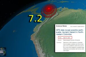 Encubrimiento del Terremoto en Colombia Los científicos advirtieron hace 2 días del alto riesgo de terremotos y tsunamis potentes en el mismo lugar exacto