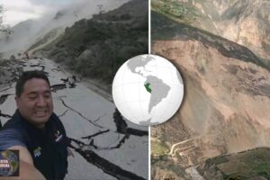 ¡Como un TERREMOTO! más de un kilómetro de vía se esta destruyendo debido a una Falla Geológica en Perú