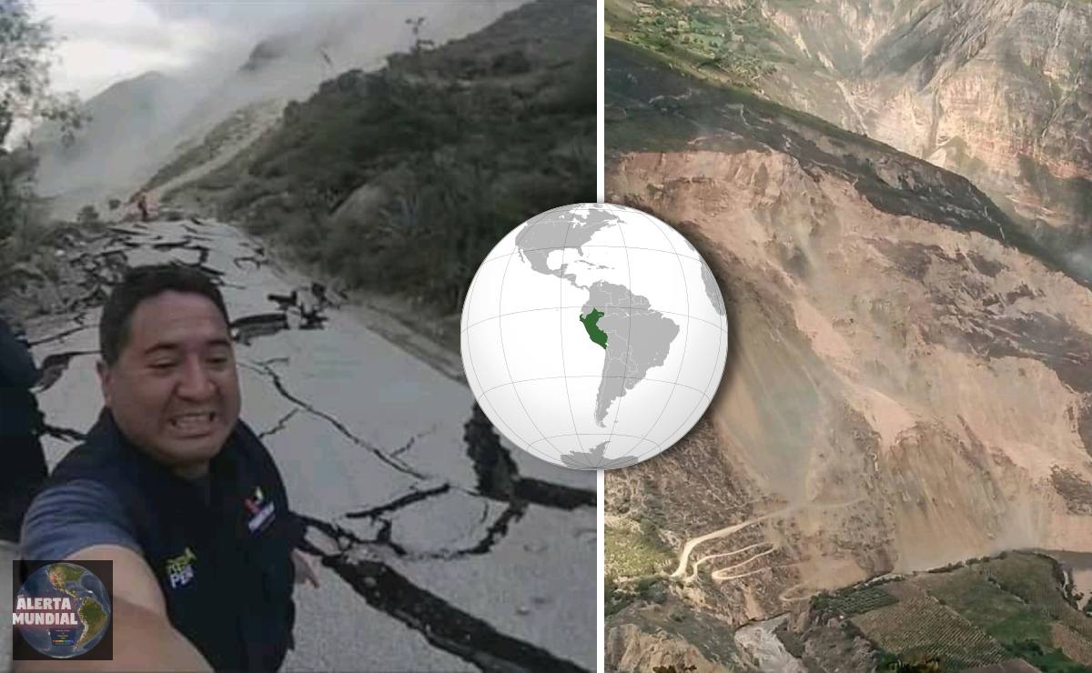 ¡Como un TERREMOTO! más de un kilómetro de vía se esta destruyendo debido a una Falla Geológica en Perú