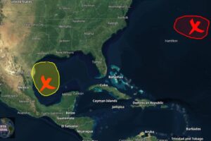 NHC observa una nueva perturbación en el oeste del Golfo de México que podría traer lluvia a Luisiana y Texas