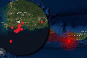 Enjambre sísmico esta golpeando en suroeste de Puerto Rico