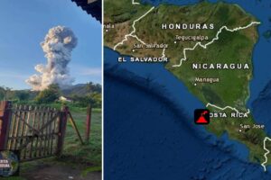 Entra en erupción el volcán Rincón de la Vieja en Costa Rica