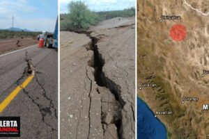Se abre la tierra en México Aparece enorme grieta en carretera de Chihuahua