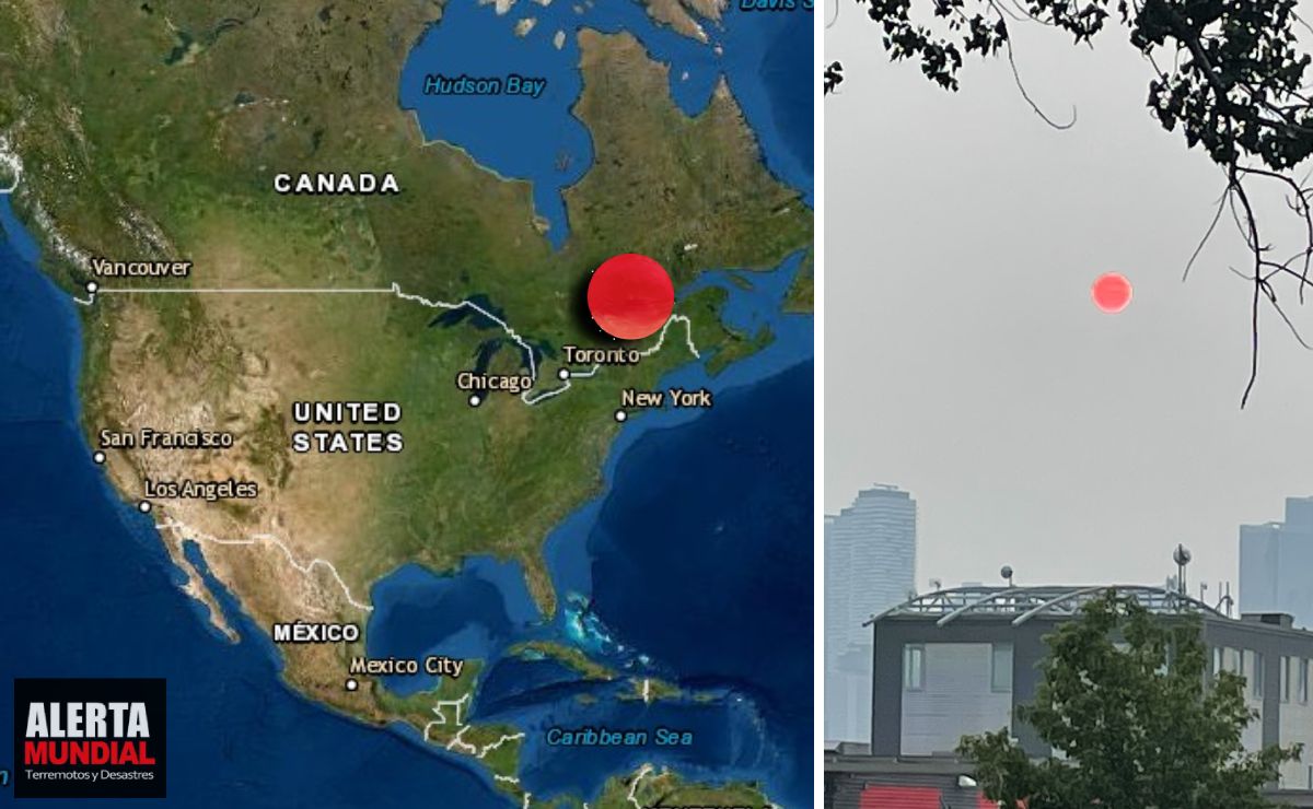 El sol y la Luna se vuelven rojo como la sangre en Canadá (VIDEOS)