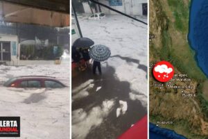 Tremenda granizada 'pinta de blanco' e inunda a México (VIDEOS)