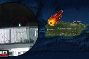 Reportan caída de meteorito con fuerte ruido y vibraciones en viviendas en Puerto Rico