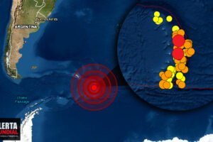 Se confirma doblete de Terremoto de magnitud 7.5 y 8.1 y un tsunami menor en el Océano Atlántico Sur