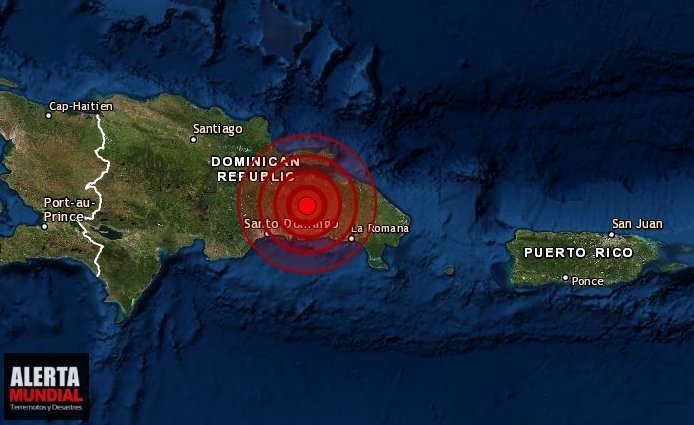Sismo sentido fuerte golpea Hato Mayor, República Dominicana hasta la capital