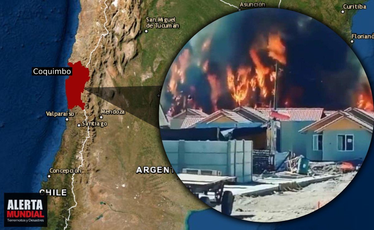 Un enorme incendio forestal esta golpeando la comuna de Ovalle, Chile (VIDEOS)
