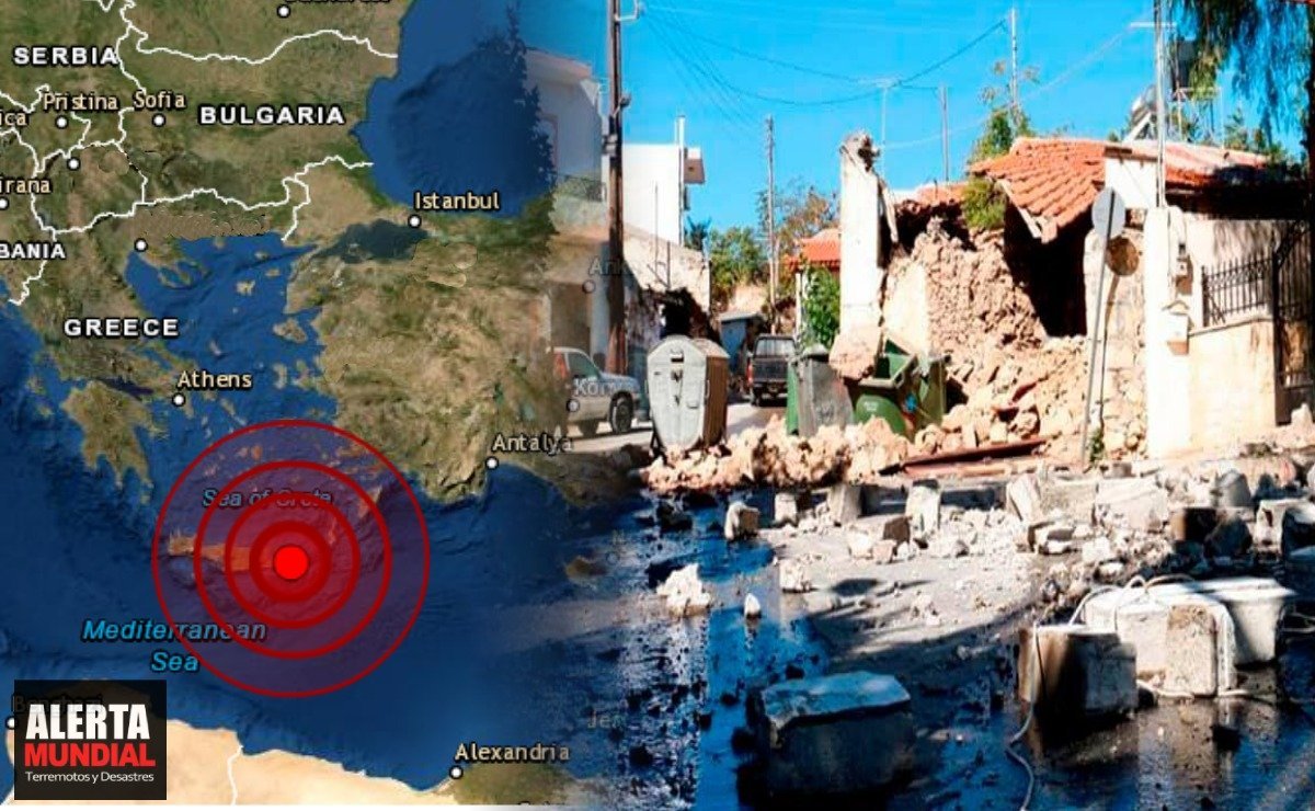 Fuerte Terremoto liberó 'pequeño tsunami' en Creta y se sintió hasta Egipto, Libia y Turquía
