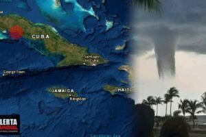 Tromba de agua 'rara' ominosa similar a un tornado aturde a Cuba