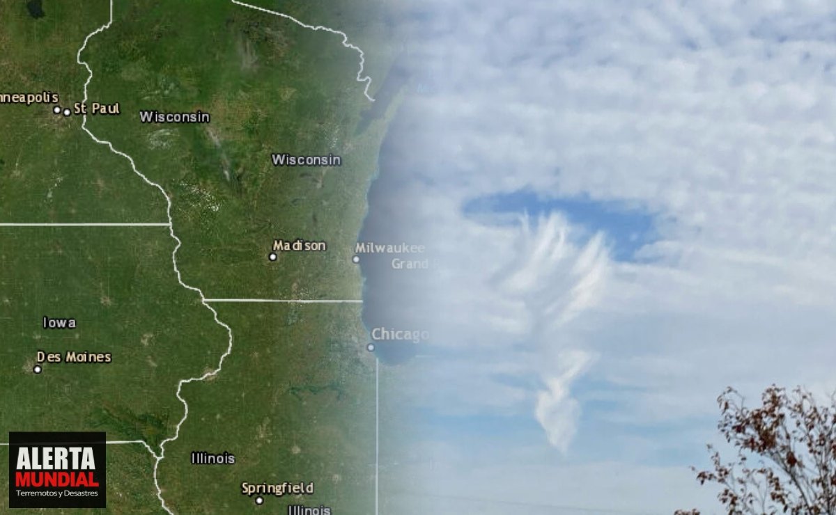 Raras 'nubes perforadoras' abren los cielos de la parte superior de Wisconsin, Illinois, Iowa y Minnesota
