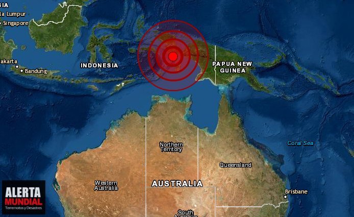 Un nuevo fuerte sismo golpea Papúa de Indonesia sin aviso de tsunami