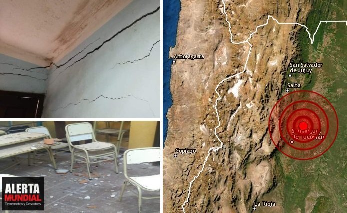 Argentina Fuerte temblor desata destrozos en Salta este lunes