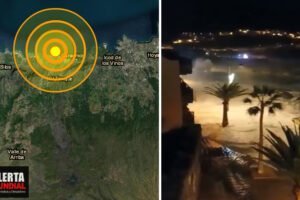 El mar entra con fuerza como un tsunami causando destrozos en la costa de Garachico, Tenerife