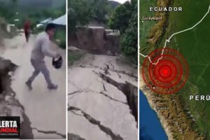 Pánico en Amazonas, tras abrirse la tierra en dos, enormes grietas aparecen como hundimientos de tierra