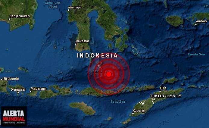 Poderoso terremoto submarino provoca pánico en Indonesia