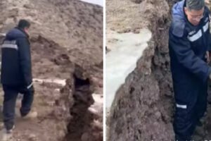 Se parte la tierra Terremoto deja grieta de 22 km y derrumba parte de la Muralla China (VIDEO)