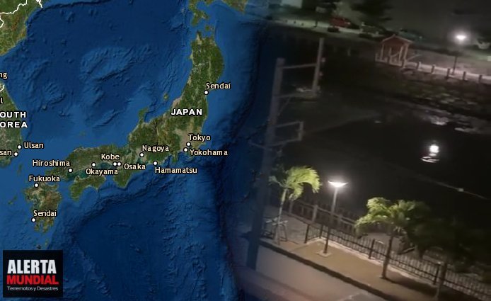 Tsunami llega a Japón pocos minutos después de que se emitiera una alerta