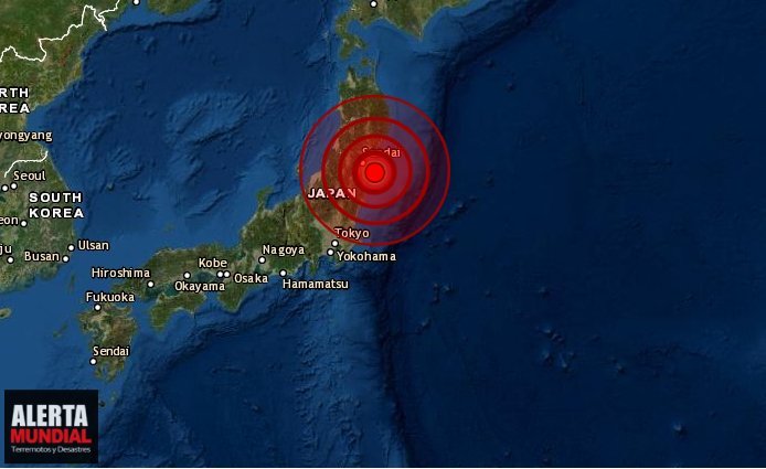 Terremoto de 6.4 y 7.3 se registra en un lapso de 2 minutos en las costas de Japón