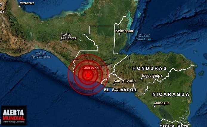 Fuerte sismo estremece gran parte del territorio de Guatemala la noche de este viernes