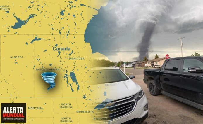 El clima salvaje golpea a Canadá con tremendo Tornado