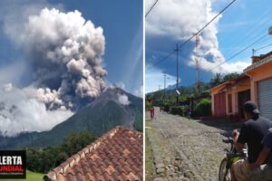 Alerta tras explosiones moderadas y fuertes del volcán de Fuego en Guatemala