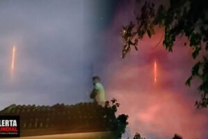 Captan extraña luz roja denominada sprite o Espectro rojo en Tampico, México