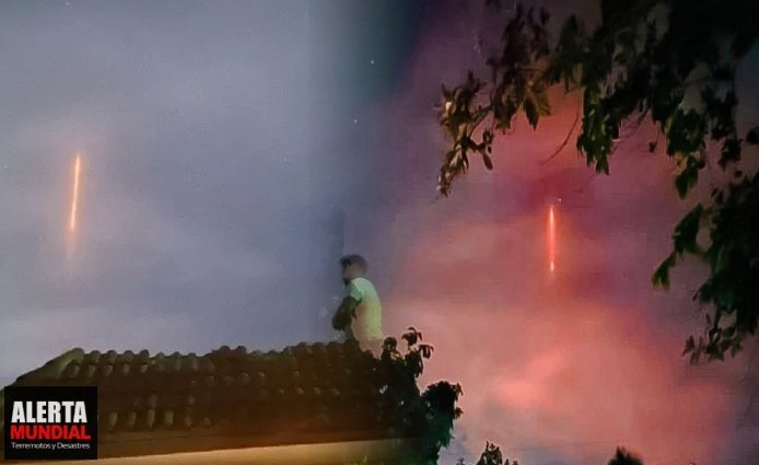 Captan extraña luz roja denominada sprite o Espectro rojo en Tampico, México