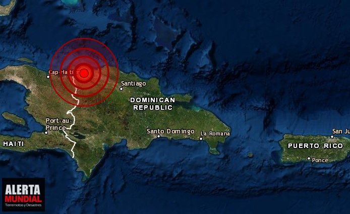 Fuerte sismo sacude República Dominicana este domingo por la tarde