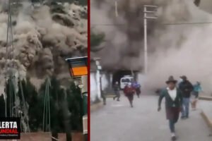 Imágenes aterradoras muestran a los aldeanos que gritan huyendo del deslizamiento de tierra mientras 150 casas quedan enterradas en Ancash, Perú
