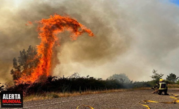 Clima extremo en España captan Tornado con forma de dragón..