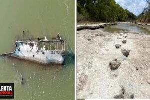 La sequía está ocasionando que aparezcan buques de gu3rra de la segunda gu3rra mundial, huellas de dinosaurio y tesoros antiguos.
