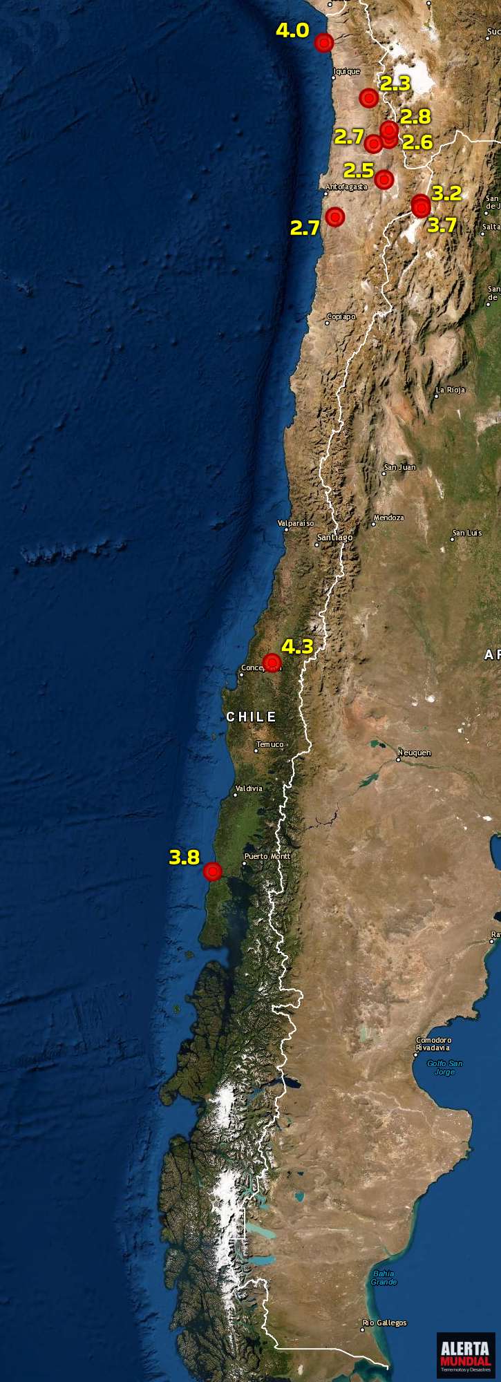 Sismos mueven a Chile registros de temblores en territorio chileno ¡HOY!