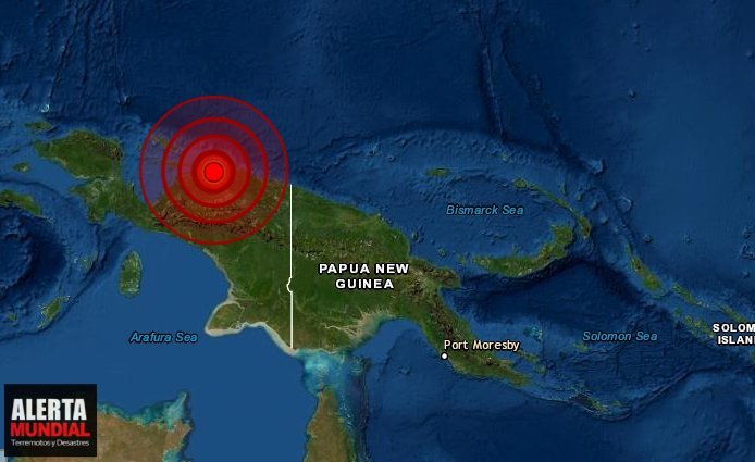 Dos fuerte sismos de magnitud 6.1 y 5.8 sacude Papúa de Indonesia