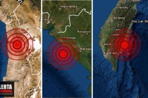 En un lapso de 1 minuto Tres sismos de 6.6, 5.1 y 4.8 sacude Chile, Taiwan Y Nicaragua