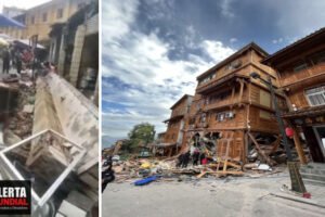 Nuevas Imágenes Al menos 30 victimas tras un fuerte TERREMOTO de magnitud 6.6 provocando destrucción como deslizamiento de tierra en la provincia de Sichuan, China