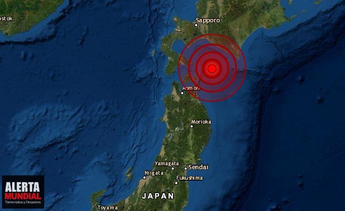 Sismo moderado golpea Hokkaido y Prefectura de Aomori, Japón