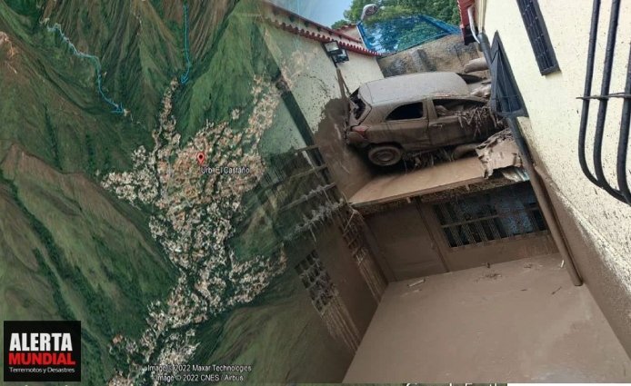 Las personas entran en pánico tras el desborde de un río causando severos daños en Venezuela