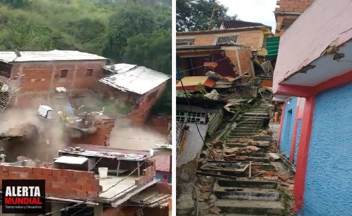 Terror en Venezuela tras el colapso de varias viviendas tras deslizamiento de tierra en Caracas